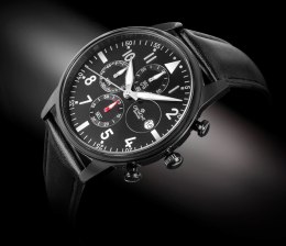 Zegarek Męski Giewont Chronograph Sapphire Czarny GW5630-A1