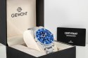 Zegarek Męski Giewont Chronograph Sapphire Srebrno Niebieski GW3970-B3