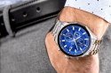 Zegarek Męski Giewont Chronograph Sapphire Srebrno Niebieski GW7290-B3