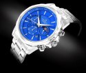 Zegarek Męski Giewont Chronograph Sapphire Srebrno Niebieski GW9460-B3