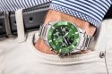 Zegarek Męski Giewont Chronograph Sapphire Srebrno Zielony GW3970-B8