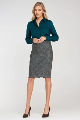 Bluzka z krytą plisą B205 Szmaragd - Nife - 42