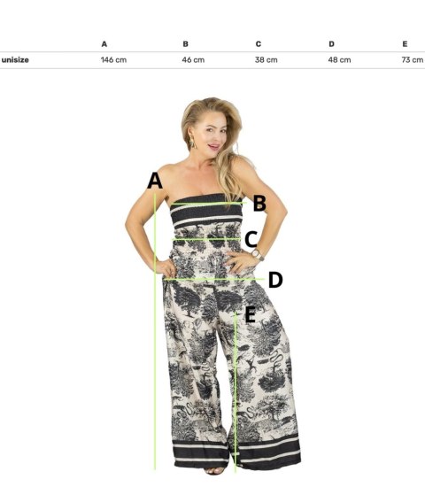 Elegancki kombinezon wieczorowy szerokie nogawki (Brązowy)