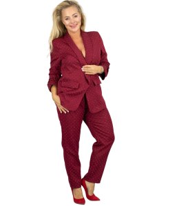 Garnitur damski elegancki i wieczorowy cekiny (Czerwony)