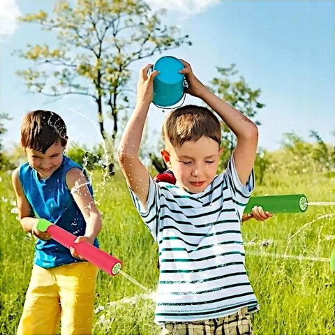 Piankowa tuba ARMATKA na wodę pompka, pistolet, sikawka wodna dla dzieci