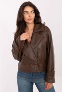 Płaszcz Damski Model IT-KR-FL9558.60 Brown - Rue Paris - uniwersalny