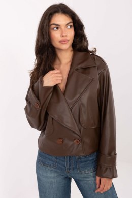 Płaszcz Damski Model IT-KR-FL9558.60 Brown - Rue Paris - uniwersalny