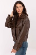 Płaszcz Damski Model IT-KR-FL9558.60 Brown - Rue Paris - uniwersalny
