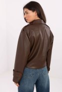 Płaszcz Damski Model IT-KR-FL9558.60 Brown - Rue Paris - uniwersalny