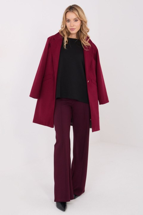 Płaszcz Damski Model IT-PL-20238.23 Bordo - Italy Moda - uniwersalny