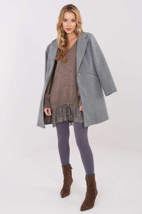 Płaszcz Damski Model IT-PL-20238.23 Dark Grey - Italy Moda - uniwersalny
