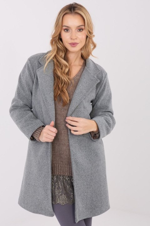 Płaszcz Damski Model IT-PL-20238.23 Dark Grey - Italy Moda - uniwersalny