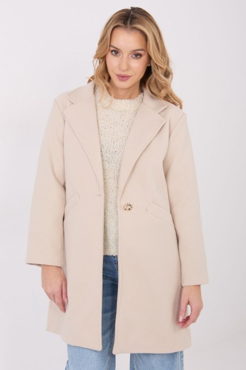 Płaszcz Damski Model IT-PL-20238.23 Light Beige - Italy Moda - uniwersalny