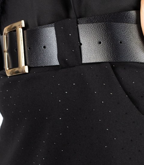 Stylowa spódnica maxi z cekinami elegancka (Czarny)