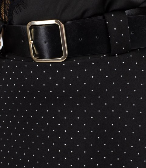 Stylowa spódnica maxi z cekinami elegancka (Czarny)