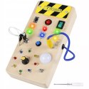 Tablica manipulacyjna drewniana montessori przełączniki światła SY-100111