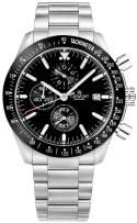 Zegarek Męski Giewont Chronograph Sapphire Srebrno Czarny GW8720-B2