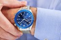 Zegarek Męski Giewont Chronograph Sapphire Srebrno Niebieski GW8720-B3
