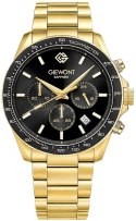 Zegarek Męski Giewont Chronograph Sapphire Złoto Czarny GW3520-B4
