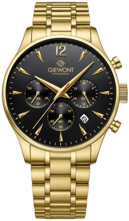 Zegarek Męski Giewont Chronograph Sapphire Złoto Czarny GW6310-B4
