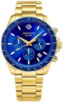 Zegarek Męski Giewont Chronograph Sapphire Złoto Niebieski GW3520-B5
