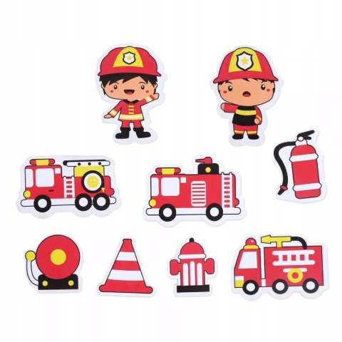Grube piankowe strażackie naklejki do wanny do kąpieli straż pożarna