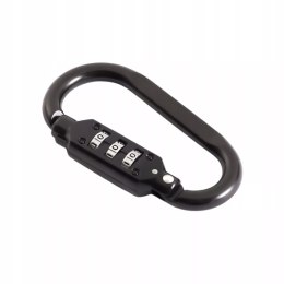 Karabińczyk z szyfrem mocne zapięcie brelok do wózka 3 cyfrowa