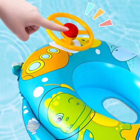 Kółko koło ponton fotelik dla dzieci do pływania kierownica niebieski 311N