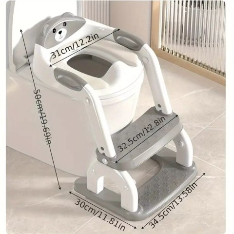 Nocnik i nakładka na sedes 2w1 dla dzieci składana antypoślizgowa regulacja