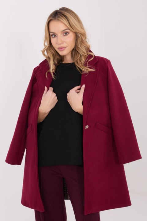 Płaszcz Damski Model IT-PL-20238.23 Bordo - Italy Moda - uniwersalny