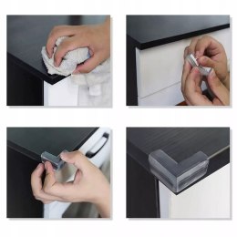 Przezroczyste zabezpieczenia narożników mebli 10 szt. ochraniacze