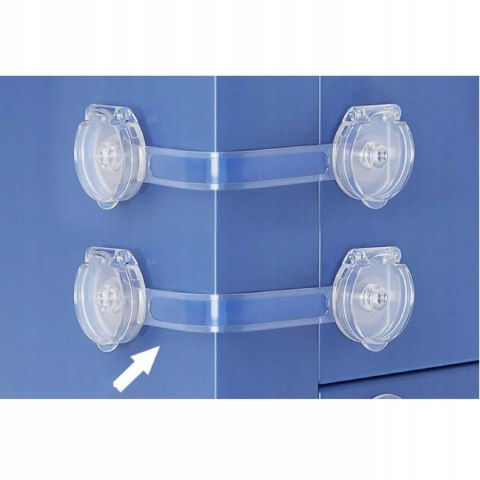 Silikonowa blokada szafek i drzwiczek - zestaw 10 szt. zabezpieczenie