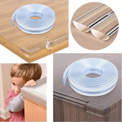 Taśma ochronna na krawędzie mebli - przezroczyste zabezpieczenie 3 m