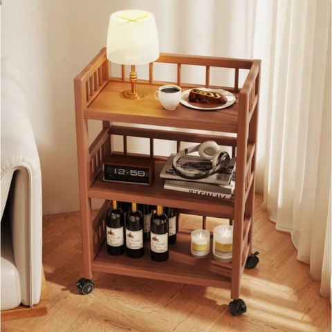 Bambusregal, Rollschrank auf Rollen 30 x 50 x 82cm SZ48