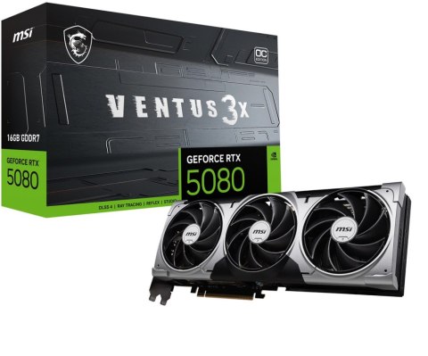 Karta graficzna MSI GeForce RTX 5080 VENTUS 3X OC 16GB GDDR7 (RTX 5080 16G VENTUS 3X OC)