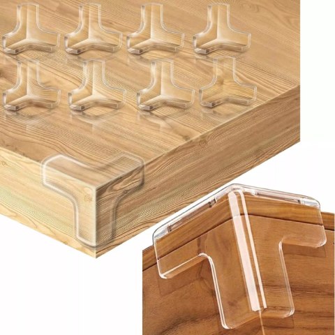 Narożniki ochronne na meble bezpieczne przezroczyste zabezpieczenia 10 szt