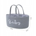 Organizer na pieluszki dla mamy torba na akcesoria niemowlaka szara