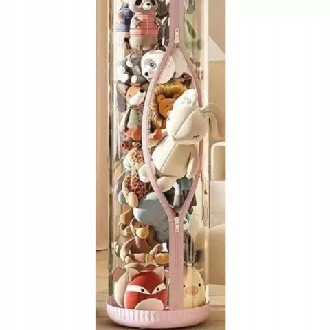 Organizer pojemnik na zabawki 112 cm zapinany na zamek różowy