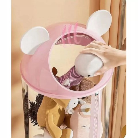 Organizer pojemnik na zabawki 112 cm zapinany na zamek różowy