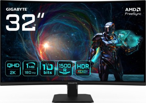 Monitor GIGABYTE GS32QCA (31.5" /VA /180Hz /2560 x 1440 /Czarny)