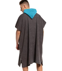 Ponczo męskie z bawełny frotte sauna (Niebieski || Szary)