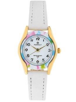 ZEGAREK DZIECIĘCY PERFECT LP223-05 KOMUNIJNY - biały/kolorowy + BOX
