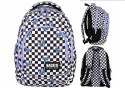 Plecak Szkolny Trzykomorowy Nietoperz Szachownica BackUP#G2