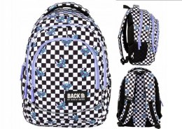 Plecak Szkolny Trzykomorowy Nietoperz Szachownica BackUP#G2