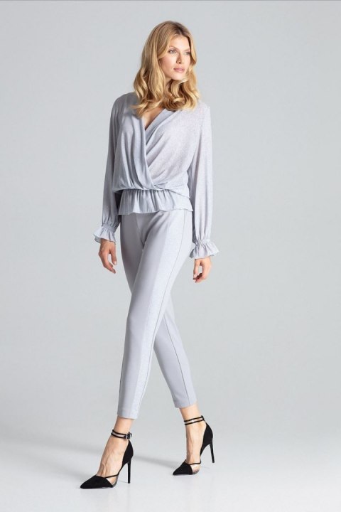 Bluzka Model M690 Grey - Figl - XL Bluzka Model M690 Grey - Figl - XL