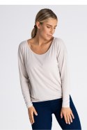Bluzka Model M981 Beige - Figl - M Bluzka Model M981 Beige - Figl - M