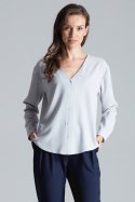 Koszula Damska Model M671 Grey - Figl - S Koszula Damska Model M671 Grey - Figl - S