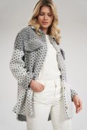 Kurtka Damska Model M857 Grey Pasy - Figl - S/M