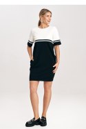Sukienka Model M1028 Black/Ecru - Figl - XL Sukienka Model M1028 Black/Ecru - Figl - XL