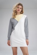 Sukienka Model M777 Yellow/Grey/Ecru - Figl - S/M